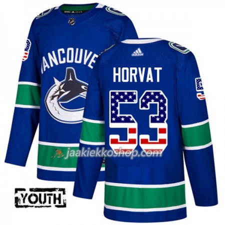 Lapsille NHL Vancouver Canucks Pelipaita Bo Horvat 53 Adidas 2017-2018 Sininen USA Flag Fashion Authentic Lapsille NHL Vancouver Canucks Pelipaita Bo Horvat 53 Adidas 2017-2018 Sininen USA Flag Fashion Authentic